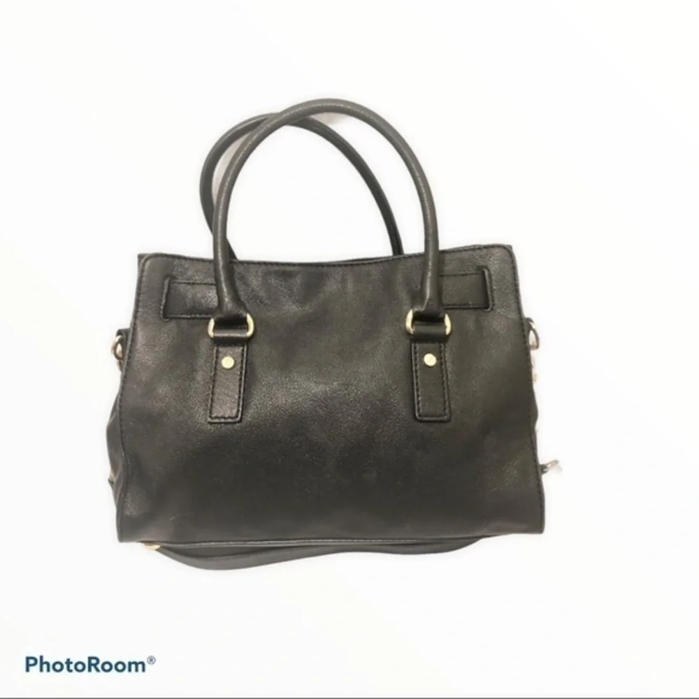 Michael kors black leather Hamilton bag
